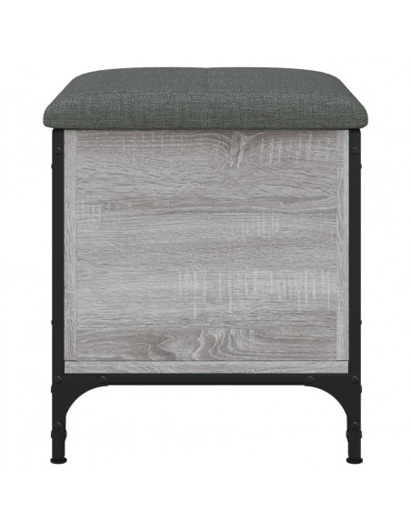 Panca Portaoggetti Grigio Sonoma 42x42x45 cm Legno Multistrato