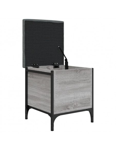 Panca Portaoggetti Grigio Sonoma 42x42x45 cm Legno Multistrato
