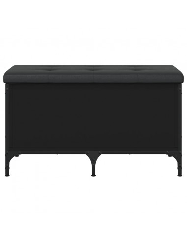 Panca Portaoggetti Nera 82x42x45 cm in Legno Multistrato