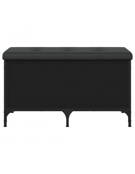 Panca Portaoggetti Nera 82x42x45 cm in Legno Multistrato