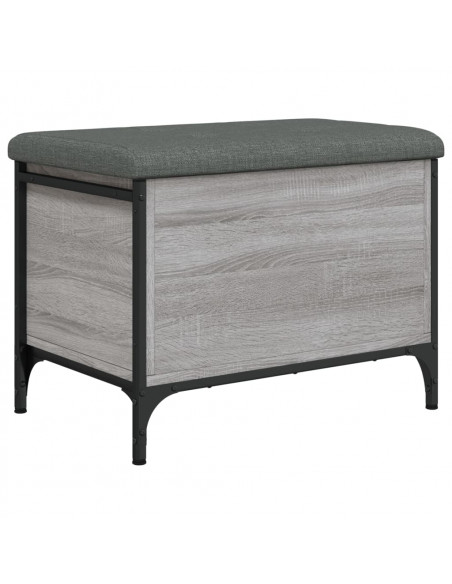 Panca Portaoggetti Grigio Sonoma 62x42x45 cm Legno Multistrato
