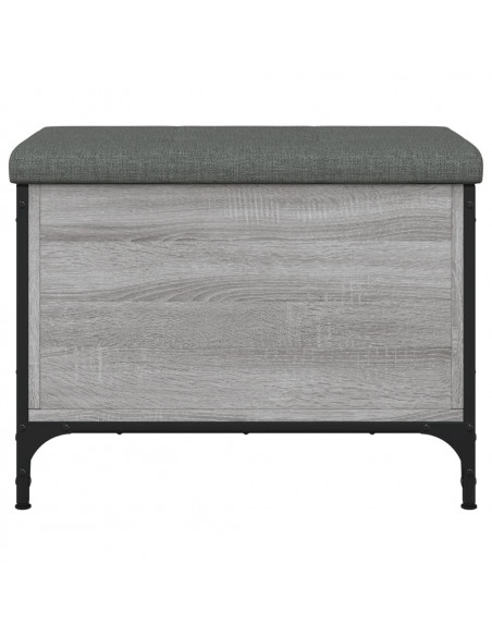 Panca Portaoggetti Grigio Sonoma 62x42x45 cm Legno Multistrato