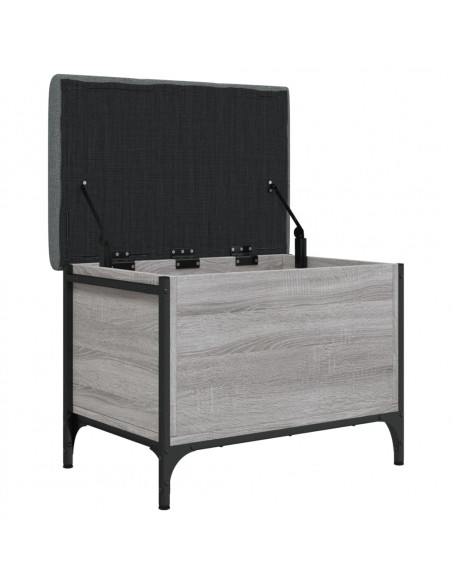 Panca Portaoggetti Grigio Sonoma 62x42x45 cm Legno Multistrato