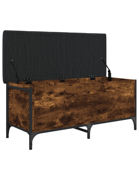 Panca Portaoggetti Rovere Fumo 102x42x45 cm Legno Multistrato