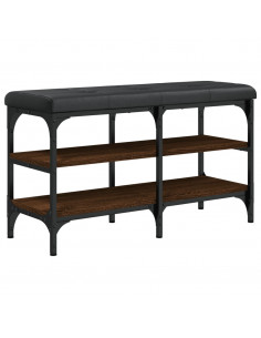 Panca Porta Scarpe Rovere Marrone 82x32x47cm Legno Multistrato 2