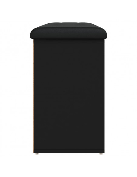 Panca Porta Scarpe Nera 102x32x50 cm in Legno Multistrato