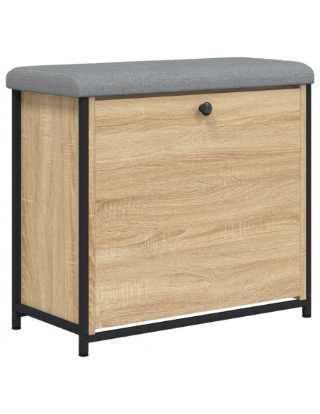 Panca Portascarpe Cassetto Ribaltabile Rovere Sonoma 62x32x56cm