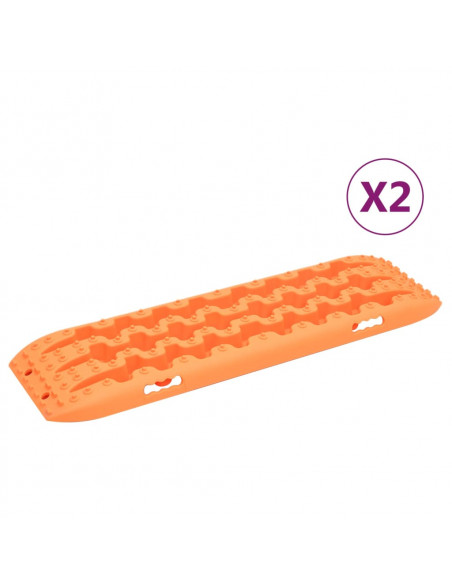Tavole di Trazione 2 pz Arancioni 106x30,5x7 cm Nylon