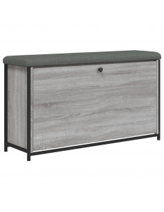 Panca Portascarpe Cassetto Ribaltabile Grigio Sonoma 102x32x56 2