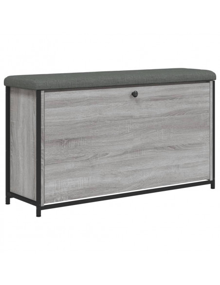 Panca Portascarpe Cassetto Ribaltabile Grigio Sonoma 102x32x56