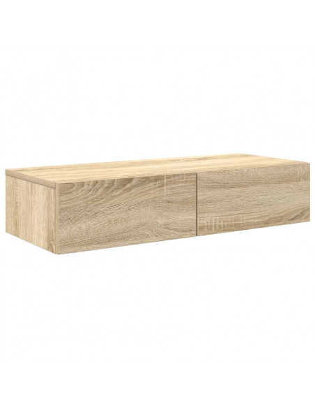 Scaffale a Parete con Cassetti Sonoma 80x33x17 cm in Truciolato