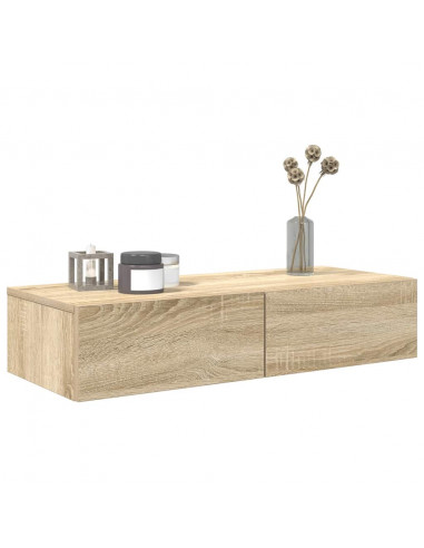 Scaffale a Parete con Cassetti Sonoma 80x33x17 cm in Truciolato