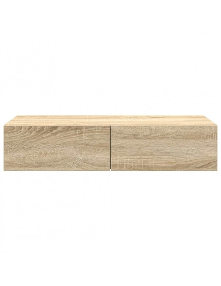 Scaffale a Parete con Cassetti Sonoma 80x33x17 cm in Truciolato