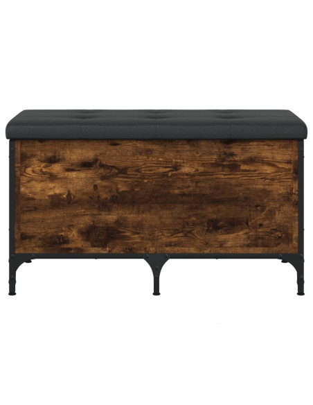 Panca Portaoggetti Rovere Fumo 82x42x45 cm Legno Multistrato