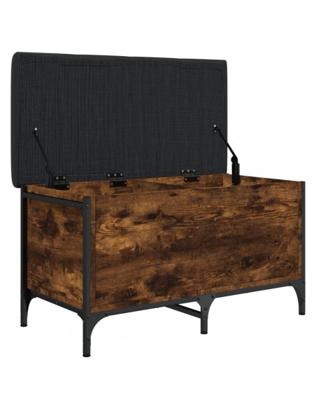 Panca Portaoggetti Rovere Fumo 82x42x45 cm Legno Multistrato