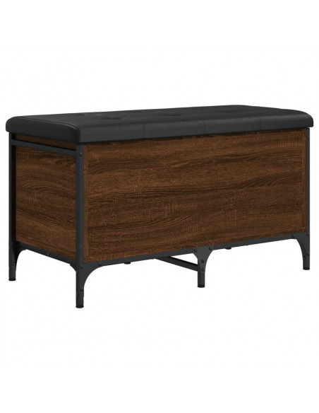 Panca Portaoggetti Rovere Marrone 82x42x45 cm Legno Multistrato