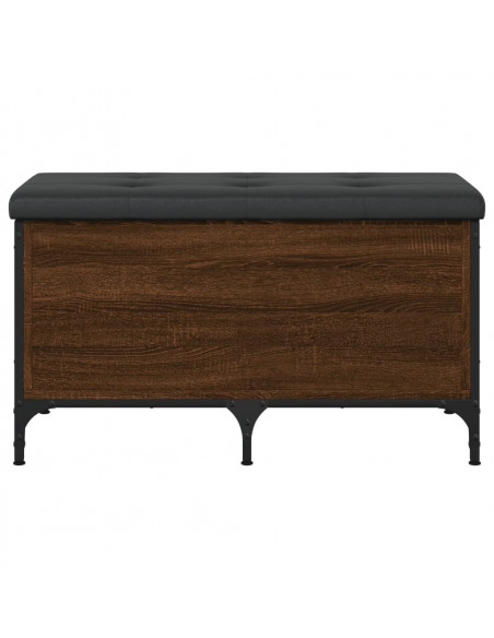 Panca Portaoggetti Rovere Marrone 82x42x45 cm Legno Multistrato