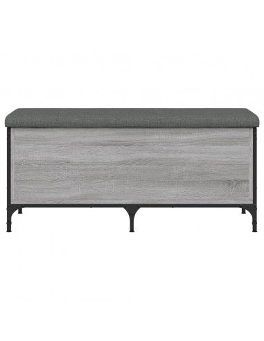 Panca Portaoggetti Grigio Sonoma 102x42x45 cm Legno Multistrato