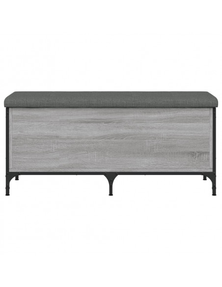 Panca Portaoggetti Grigio Sonoma 102x42x45 cm Legno Multistrato