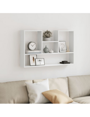 Scaffale a Parete Bianco 99x15x60 cm in Truciolato