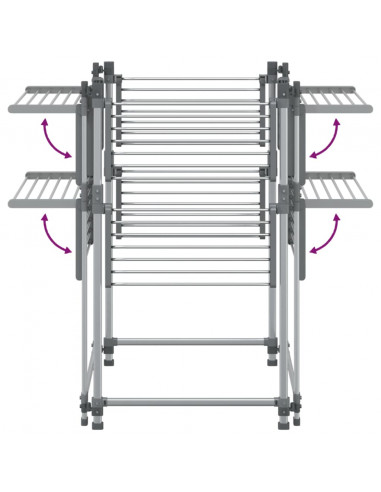 Stendibiancheria 107x107x120 cm in Alluminio