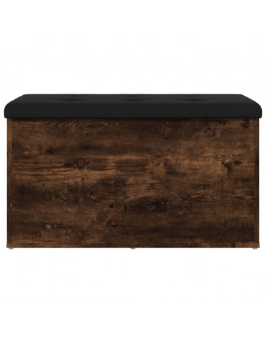 Panca Portaoggetti Rovere Fumo 82x42x45 cm Legno Multistrato