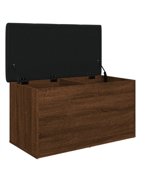 Panca Portaoggetti Rovere Marrone 82x42x45 cm Legno Multistrato