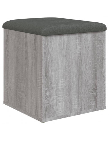 Panca Portaoggetti Grigio Sonoma 42x42x45 cm Legno Multistrato