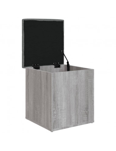 Panca Portaoggetti Grigio Sonoma 42x42x45 cm Legno Multistrato