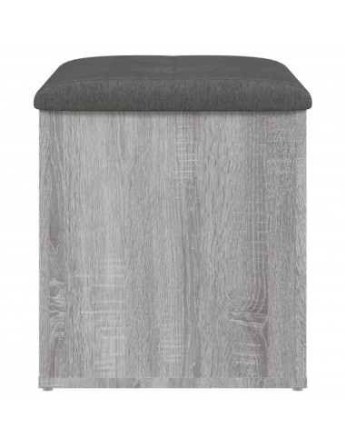 Panca Portaoggetti Grigio Sonoma 42x42x45 cm Legno Multistrato