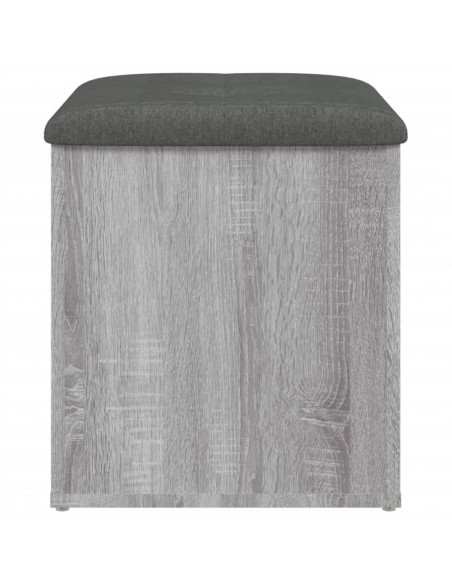 Panca Portaoggetti Grigio Sonoma 42x42x45 cm Legno Multistrato