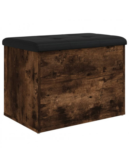 Panca Portaoggetti Rovere Fumo 62x42x45 cm Legno Multistrato