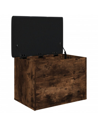 Panca Portaoggetti Rovere Fumo 62x42x45 cm Legno Multistrato