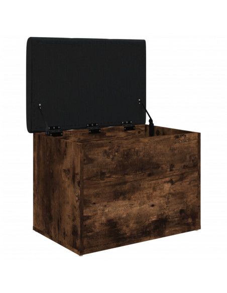 Panca Portaoggetti Rovere Fumo 62x42x45 cm Legno Multistrato