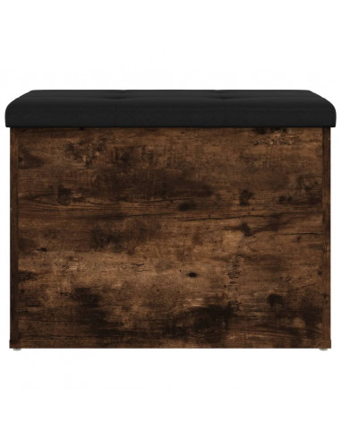 Panca Portaoggetti Rovere Fumo 62x42x45 cm Legno Multistrato