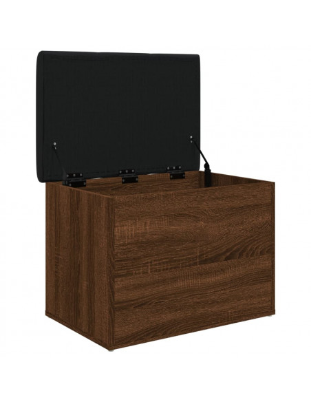 Panca Portaoggetti Rovere Marrone 62x42x45 cm Legno Multistrato