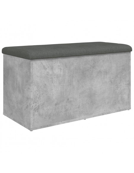 Panca Portaoggetti Grigio Cemento 82x42x45 cm Legno Multistrato