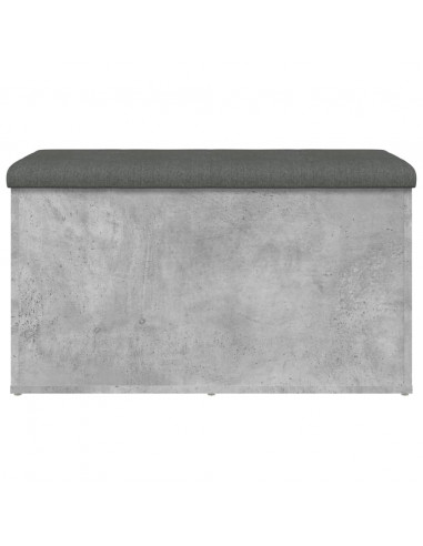Panca Portaoggetti Grigio Cemento 82x42x45 cm Legno Multistrato
