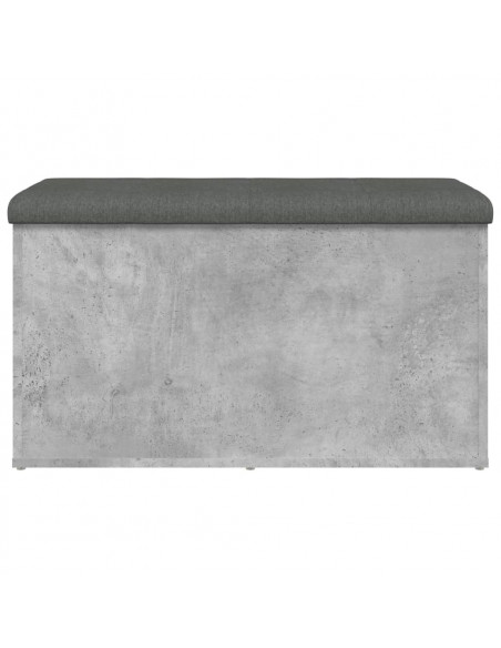 Panca Portaoggetti Grigio Cemento 82x42x45 cm Legno Multistrato