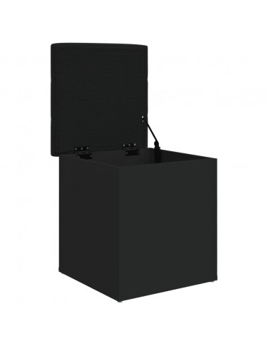 Panca Portaoggetti Nera 42x42x45 cm in Legno Multistrato