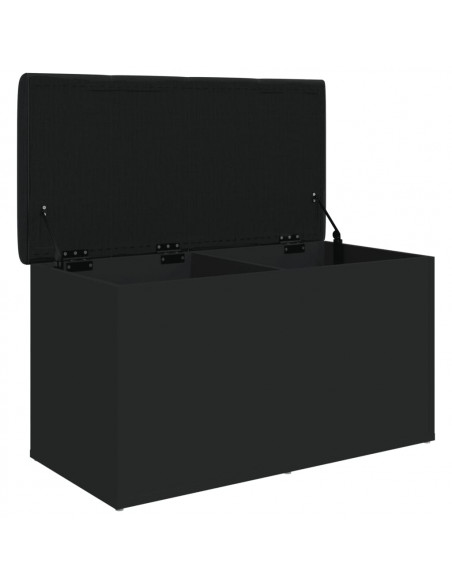 Panca Portaoggetti Nera 82x42x45 cm in Legno Multistrato