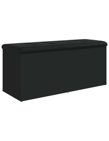 Panca Portaoggetti Nera 102x42x45 cm in Legno Multistrato