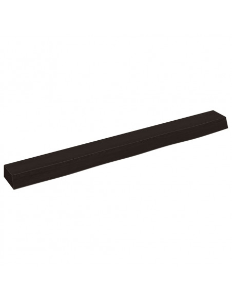 Ripiano Muro Marrone Scuro 100x10x6 cm Massello Rovere Trattato