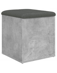 Panca Portaoggetti Grigio Cemento 42x42x45 cm Legno Multistrato 2