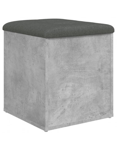 Panca Portaoggetti Grigio Cemento 42x42x45 cm Legno Multistrato