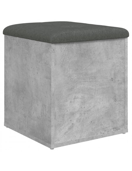 Panca Portaoggetti Grigio Cemento 42x42x45 cm Legno Multistrato