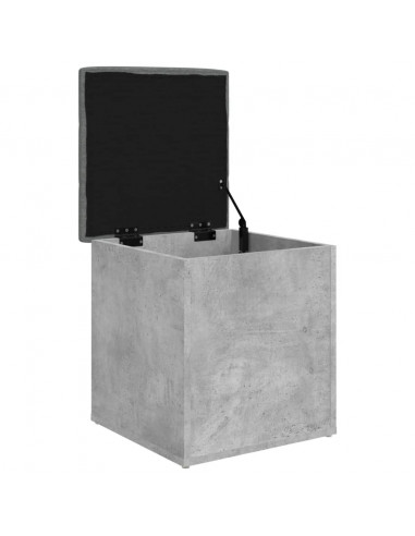 Panca Portaoggetti Grigio Cemento 42x42x45 cm Legno Multistrato