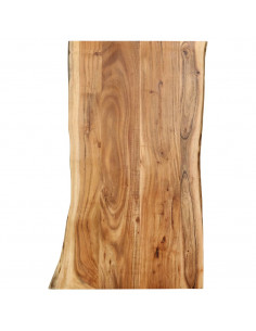Piano del Tavolo in Legno Massello di Acacia 100x(50-60)x2,5 cm