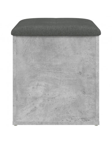 Panca Portaoggetti Grigio Cemento 42x42x45 cm Legno Multistrato