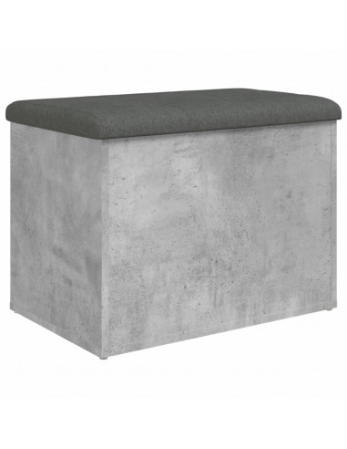 Panca Portaoggetti Grigio Cemento 62x42x45 cm Legno Multistrato